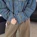 Retro Denim Jacket For Women - Cotton Lined, Warm & Versatile, Loose Fit, Casual Chic Denim Jacket_ecoleips.com