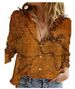 Verve 2025 New Map Design Printed Long Sleeve Women's Shirt_ecoleips.com
