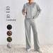 Women's Clothing Casual Loose Trousers Long Sleeved Hooded Sweater Two Piece Set_ecoleips.com