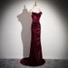 Women's Clothing White Wine Red Velvet Evening Dress Skirt Female Light Luxury Niche Toast Dress Bride Sling Slim Art Exam_ecoleips.com