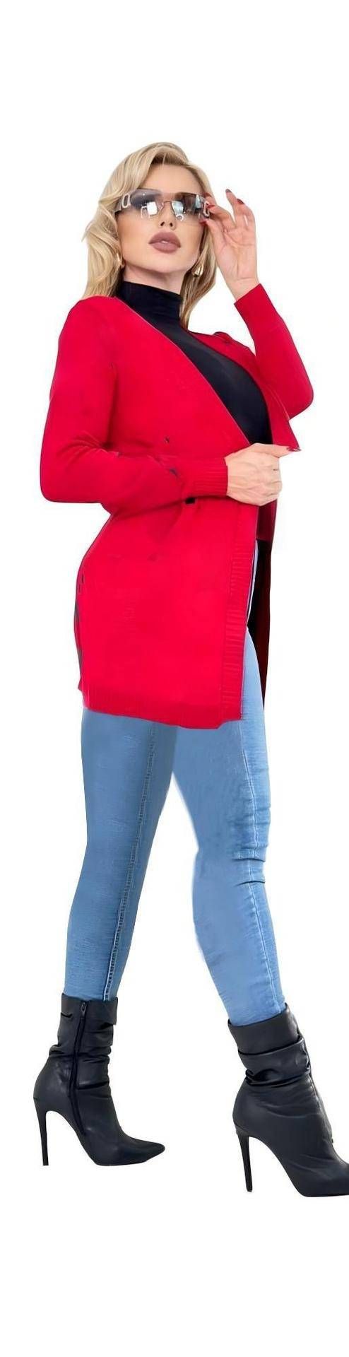 Autumn And Winter Temperament Commuting Slimming Knit Cardigan Sweater Jacket 4 Colors In Stock_ecoleips.com