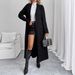 Oversized Double-Breasted Wool Coat – Belted V-Neck Trench Coat For Women (XS-XL, Stretch Wool Blend, Office & Casual Wear)_ecoleips.com