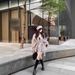 French-Inspired Belted Wool Coat With Faux Fur Cuffs – Elegant Trench Coat For Women (S-XXL, Grey/Beige)_ecoleips.com