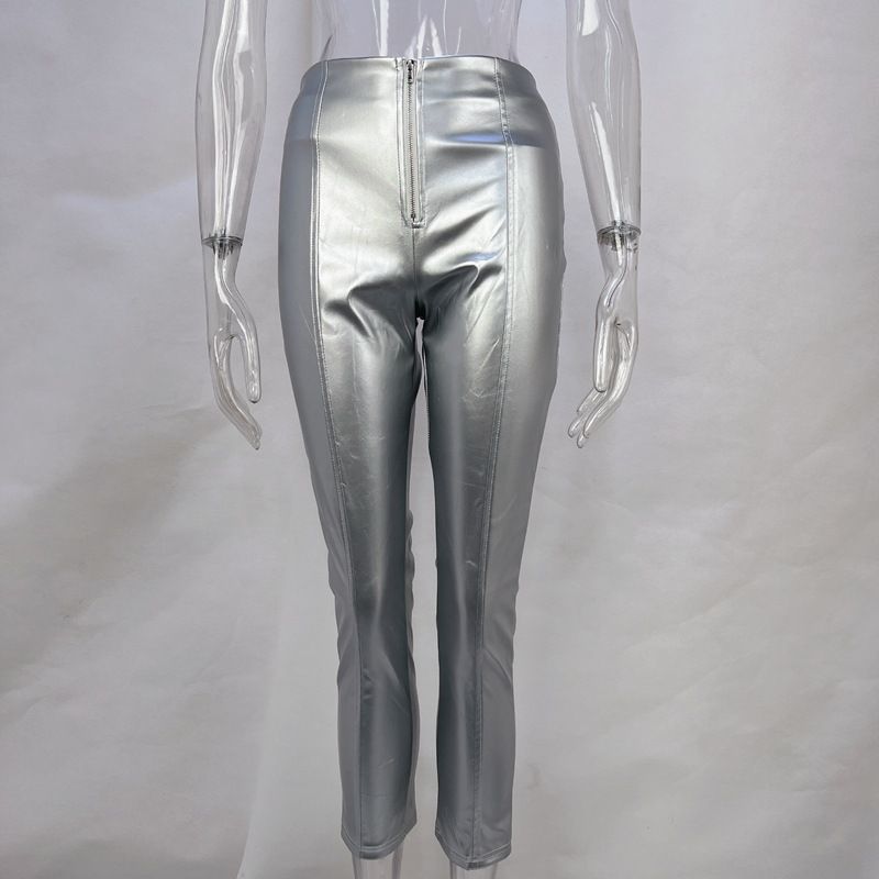 Women's Clothing High Waisted Hip Lifting Tight Slim PU Leather Pants For Women Style Autumn Winter Fashion_ecoleips.com