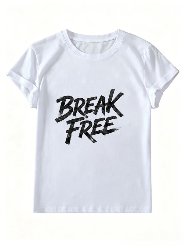 Free-spirited, Unconventional Short-sleeved Shirt, Women's Round Neck T-shirt, Casual Women's Wear_ecoleips.com