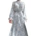 European And American Cross-Border 2025 Spring Elegant Fashionable Long-Sleeve Floral Dress For Women_ecoleips.com