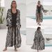 Women's 100% Cotton Printed Long Sleeve Beach Cover Up Sun Protection Kimono - Lightweight Bikini Wrap, Swimwear Cover, Vacation Outfit_ecoleips.com