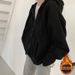 Women's Heavy Oversize Sweater Cardigan 260G Fish Scale Loose Fit Zipper Jacket for Couple Early Spring Autumn_ecoleips.com