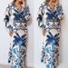 Voya Women's Spring And Summer New Casual Style V-neck Printed Long Skirt Fashion Set Vacation Style_ecoleips.com