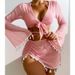 2025 New European And American Conservative Four-Piece Set Solid Color Tassel Cover-Up Mesh Skirt Bikini Wholesale_ecoleips.com