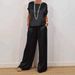 Women's Clothing Spring And Summer New Loose Shirt Wide Leg Trousers Casual Suit_ecoleips.com
