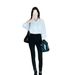 Pure White Oversized Shirt – Long-Sleeve Polo Collar Top For JK Fashion & Sun Protection (S-XXL, Wrinkle-Free Polyester)_ecoleips.com