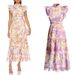 Women's Clothing Autumn Round Neck Flying Sleeve Waist Floral Long Dress For Women_ecoleips.com