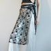Fashionable Lace Trimmed Multi Layered Black And White Sequin Midi Skirt Novel Irregularly Tied Niche Design Trendy Women's Bottoms_ecoleips.com