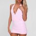 Summer Halter Neck Tie Slim Sleeveless Low Neck Sexy Exposed Backpack Hip Skirt European American Style Women's Clothing 2025 New_ecoleips.com