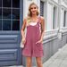 Women's Clothing Twisted Stripe Overalls Versatile Pocket Straight Jumpsuit For Women_ecoleips.com
