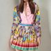 Aria Basics Aria Basics 2025 Spring New European And American Cross-Border Fashion Printed Long Sleeve Shirt Top + Pleated Skirt Women's_ecoleips.com