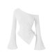 Elegant Asymmetrical Hem Flared Sleeve T-Shirt Style Inspired Women's Top_ecoleips.com