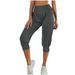 Women's High-Waisted Casual Trousers Capri Pants Stylish Harem Pants Fashion_ecoleips.com