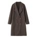 Women's Double-Breasted Wool Blend Notch Collar Short Coat - Lightweight Long-Sleeve Jacket For Autumn & Winter_ecoleips.com