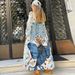 Women's Long Sleeve Printed Beach Cover Up Sun Protection Kimono Wrap Swimwear Bikini Sheer Open Front Cardigan For Vacation Pool Party_ecoleips.com