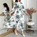 Women's Clothing Elegant Temperament Dress Summer Dress Women's Lace Up Slim Long Swing Chiffon Holiday Dress_ecoleips.com
