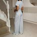 Vacation Ready T-Shirt & Pants Set – Women's Casual Polyester Lounge Outfit (Black/Brown/Heather Gray/Burgundy, S-Xl)_ecoleips.com