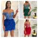 Women's Clothing Sexy And Gorgeous One Shoulder Feather Dress_ecoleips.com
