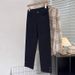 Plus-size Black Straight-leg Jeans Women, New Spring 2026 Model, Slimming High-waisted Stretchy Cropped Cigarette Pants_ecoleips.com