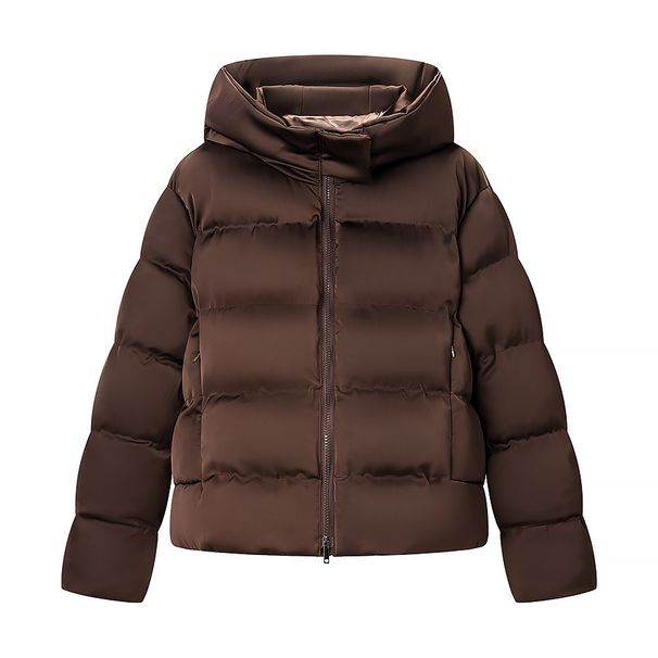 Inspired Oversized Hooded Puffer Jacket For Women - Thickened Polyester Coat With Streetwear Edge (S/M/L)_ecoleips.com