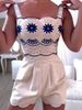 Women's Sexy Versatile Digital Print Camisole Shorts Set European American Style Cross Border Fashion Pant Sets_ecoleips.com