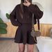Women's Casual Sportswear Set Stand Collar Two Piece Autumn Winter Style_ecoleips.com