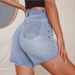 Distressed Denim Shorts For Women - Vintage Style Destroyed Denim Shorts With Raw Hem_ecoleips.com