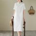 Chinese-style Modified Cheongsam Summer New Fashionable Cotton-linen Dress, Tea Attire, Artistic Retro Short-sleeved_ecoleips.com