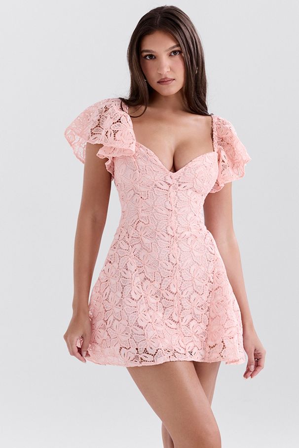 2025 Summer European And American Cross-Border Romantic Sweet Girl Energetic Fresh V-Neck Dress Elegant Women's Gown_ecoleips.com
