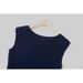 Elegant Ribbed Knit Midi Dress Sleeveless round Neck Bodycon Slimming Stretch Jersey Fabric Flared Hem for Women_ecoleips.com