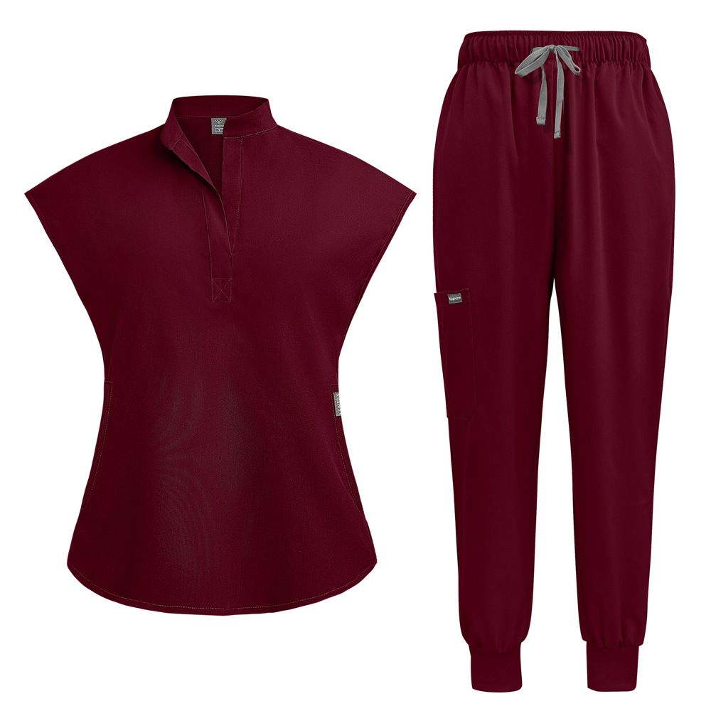 Women's Clothing 16 Color High End Surgical Suit Stand Collar Work Clothes Nurse Suit Scrub Jogging Wash Clothes_ecoleips.com