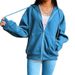Women's Clothing Unisex Zip-Up Hoodie - Streetwear Pullover With Hood, Loose Fit Casual Jacket For Men & Women (Black/White/Grey/Blue/Brown_ecoleips.com