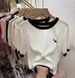 Summer Women's Basic French Color Block Top round Neck Short Sleeve Thin Ice Silk Simple Design for Casual Wear_ecoleips.com