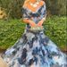 Elegant Off-Shoulder Chiffon Wrap Dress With Abstract Print - Flowy Maxi Dress For Women, Boho Chic & Casual Wear_ecoleips.com