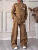 Women's Summer 2-Piece Set Sleeveless Top And Wide Leg Pants Matching Casual OL Sportswear Solid Color Polyester_ecoleips.com