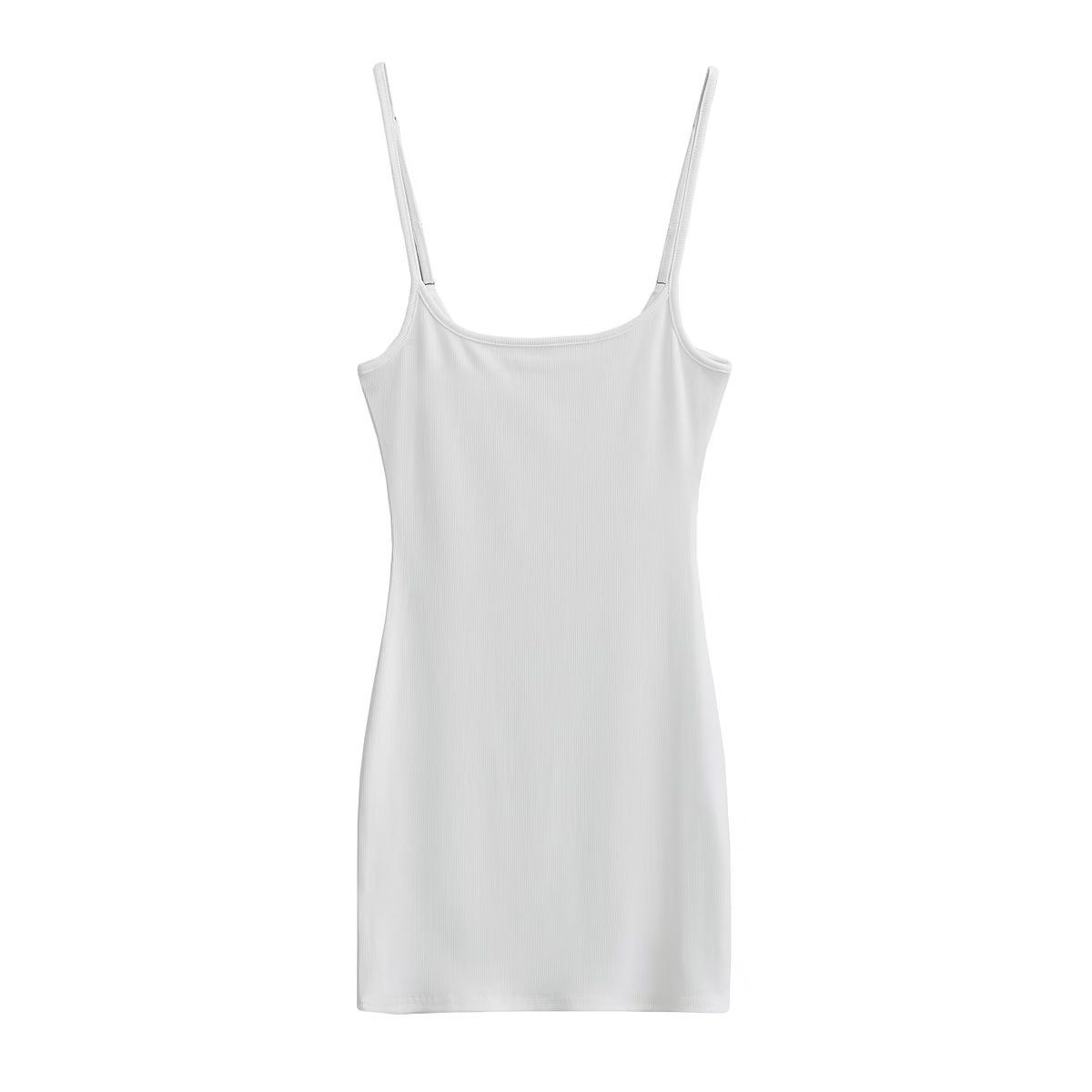 European And American Hot Girl U-neck Slim-fit Camisole For Women, 2025 Summer New Sexy Off-shoulder Bodycon Dress,_ecoleips.com
