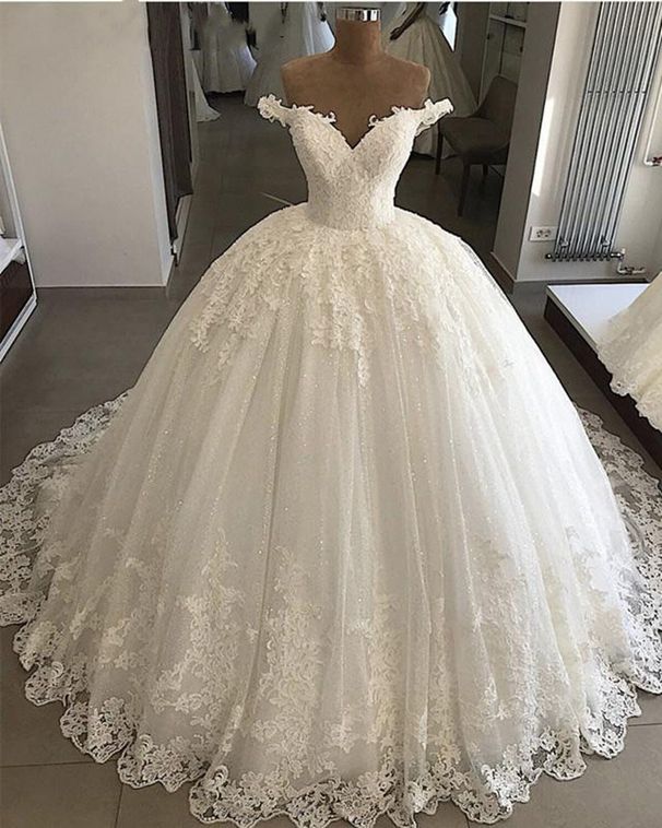Mid Waist French Style Wedding Dress With Long Train, Dreamy White Lace Backless Bridal Gown, Simple Elegant Medium Length Design_ecoleips.com