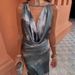 Summer New Slim Fit Swinging Collar Satin Gradient Elegance Sexy Dress_ecoleips.com
