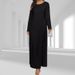 Women's Clothing Muslim Basic Simple Long Sleeve Inner Dress_ecoleips.com
