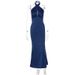 Elegant Backless Strappy Satin Dress For Women - Summer Slim Fit Sleeveless Party Dress With Adjustable Ties_ecoleips.com