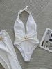 Women's Clothing New Sexy Bikini One Piece Swimsuit Swimsuit Female Solid Color_ecoleips.com