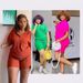 Women's Clothing Fashion Casual Solid Color Short Sleeve Women's Suit_ecoleips.com