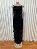 Women's Backless Maxi Dress With Flowing Tie Straps - Elegant Sheer Bodycon Evening Gown, Sexy Slit Long Dress For Parties_ecoleips.com