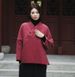 girl Vintage Linen Women's Clothing Sand Washed Ramie Thickened Short Cotton Coat With Side Buttons 3_ecoleips.com